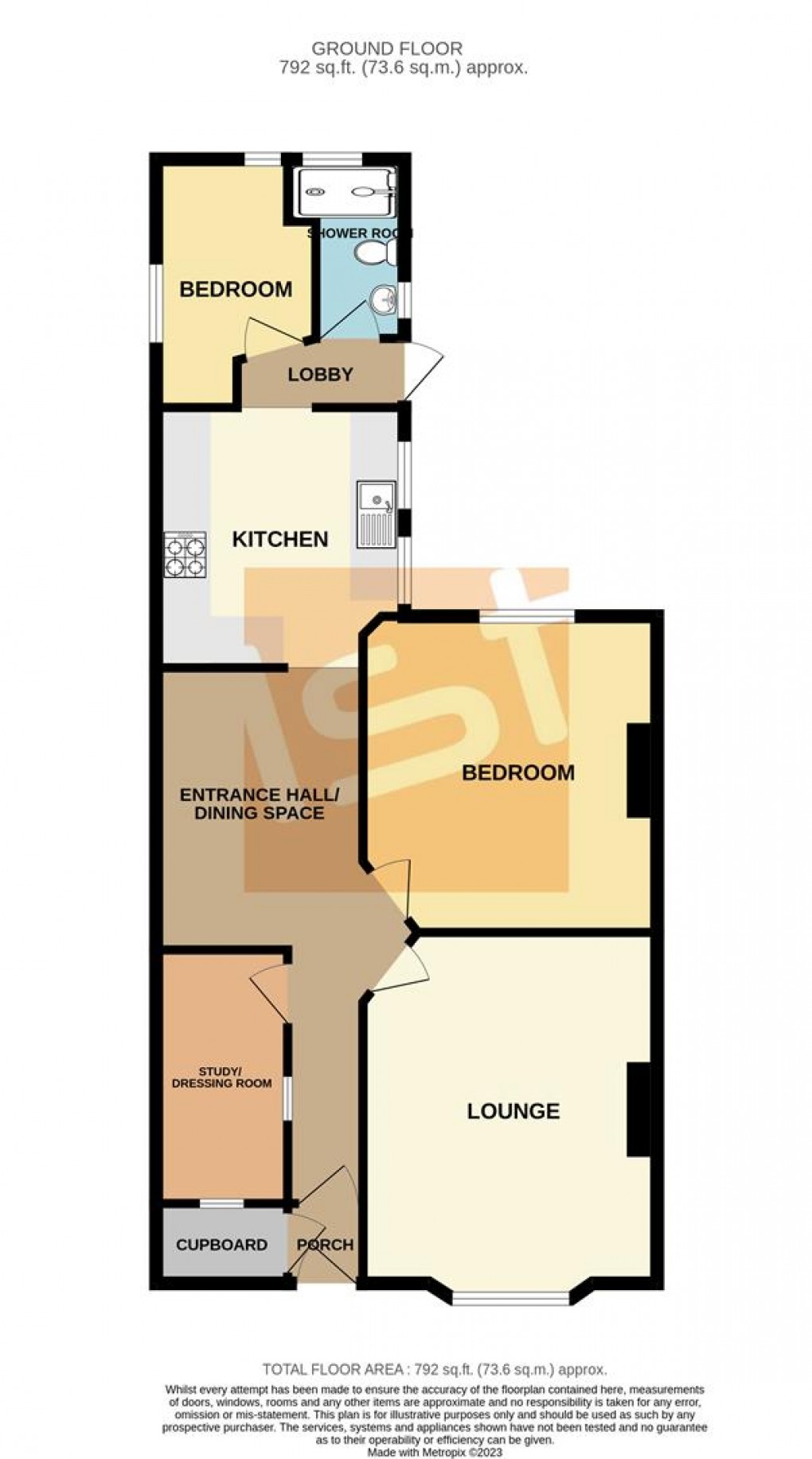 Floorplan for Clifton Terrace, Southend-On-Sea