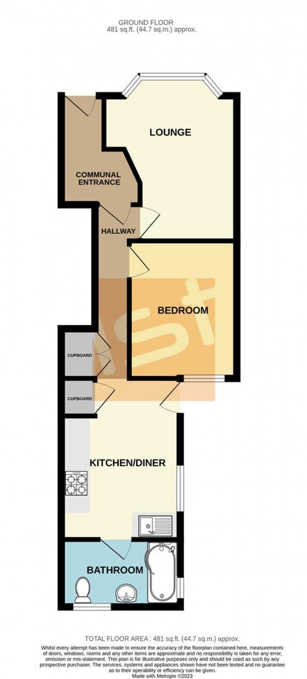 Floorplan for Burnaby Road, Southend-On-Sea