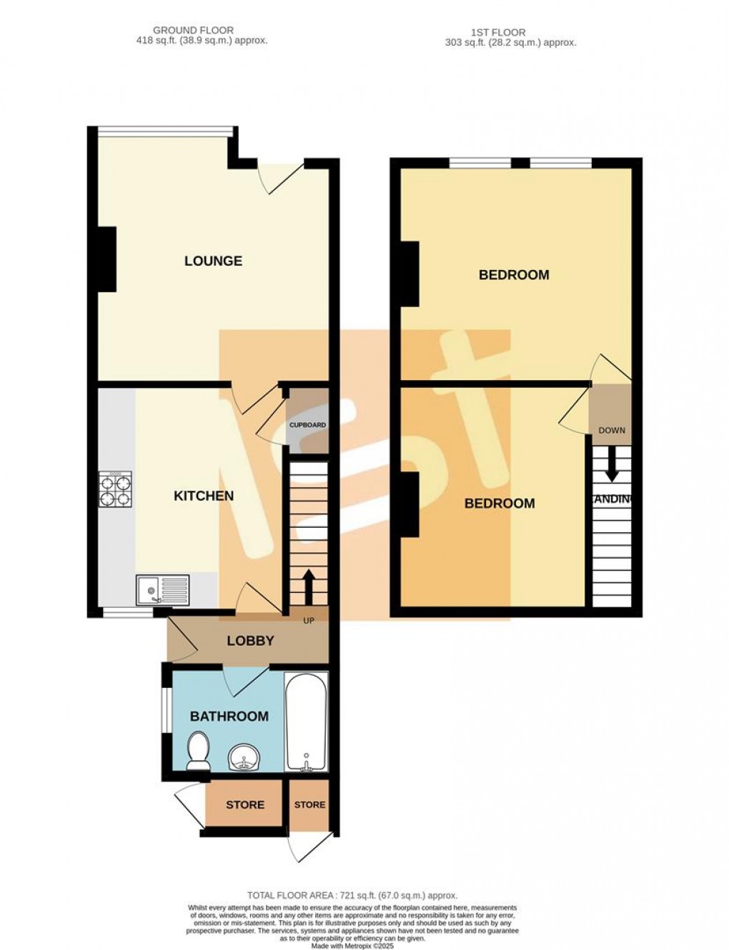Floorplan for Wallace Street, Shoeburyness, Essex