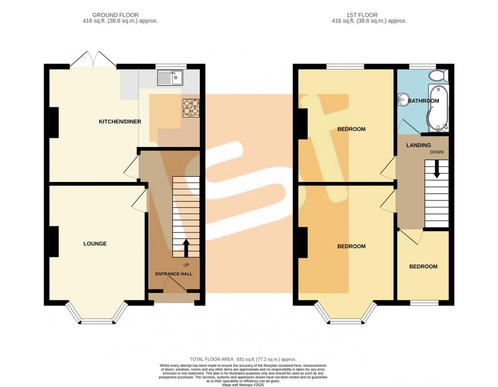 Floorplan for Brightwell Avenue, Westcliff-On-Sea