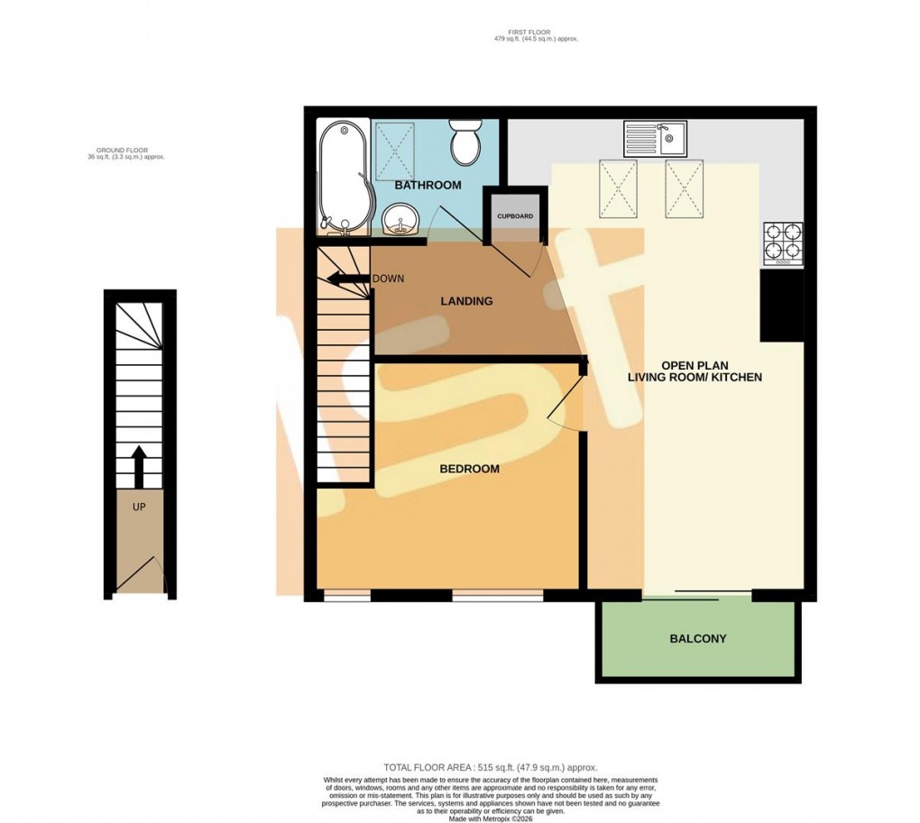 Floorplan for The Broadway, Thorpe Bay