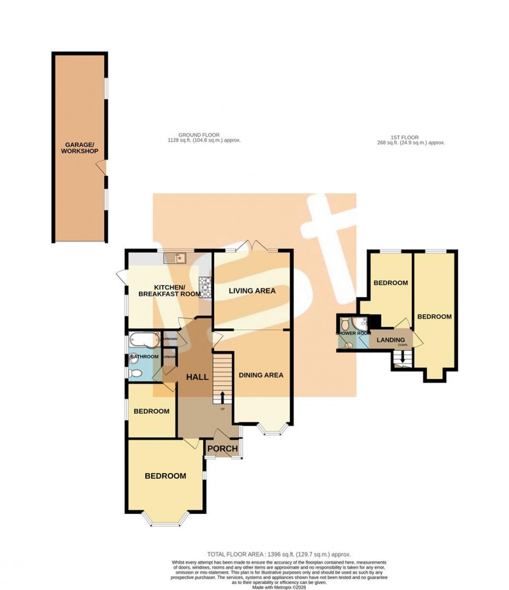 Floorplan for Sought after Wick Estate location, Steyning Avenue, Southend-On-Sea