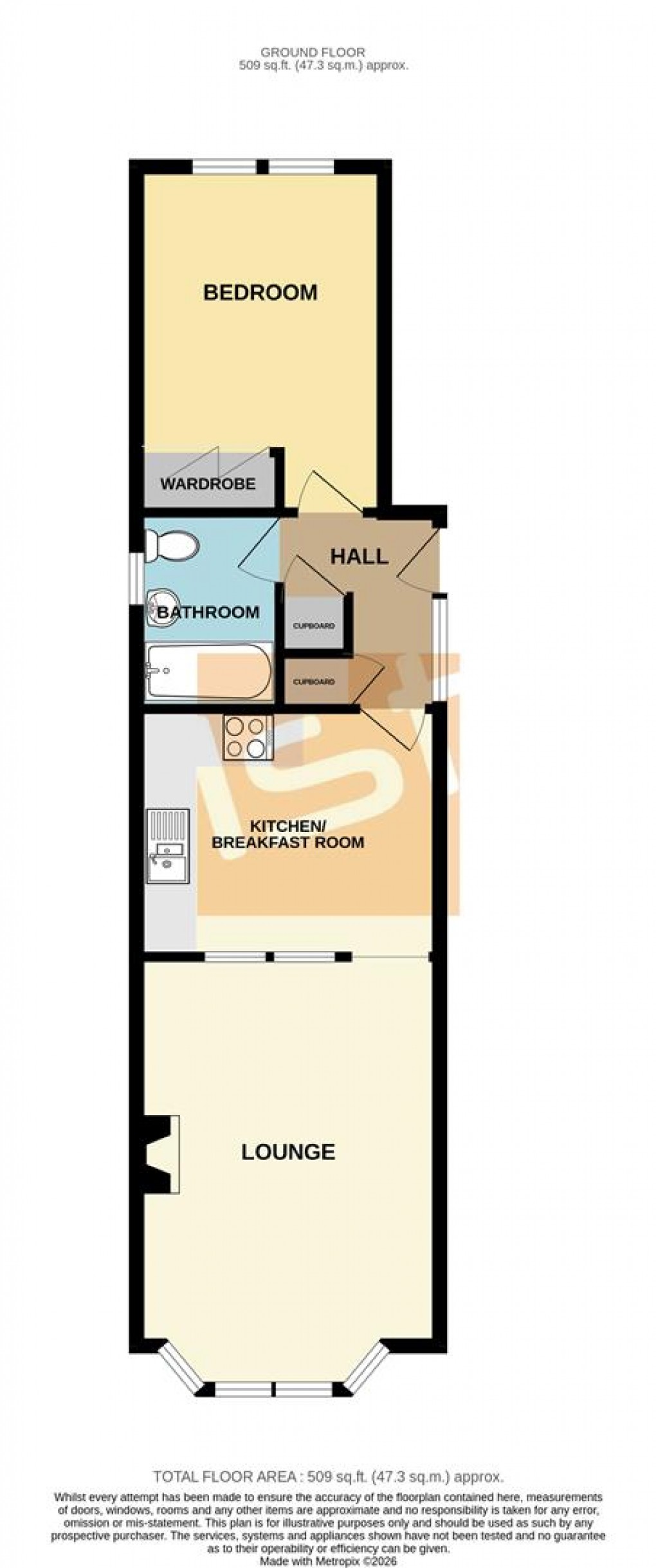 Floorplan for Marks Court, Southchurch Avenue, Southend On SeaEssex